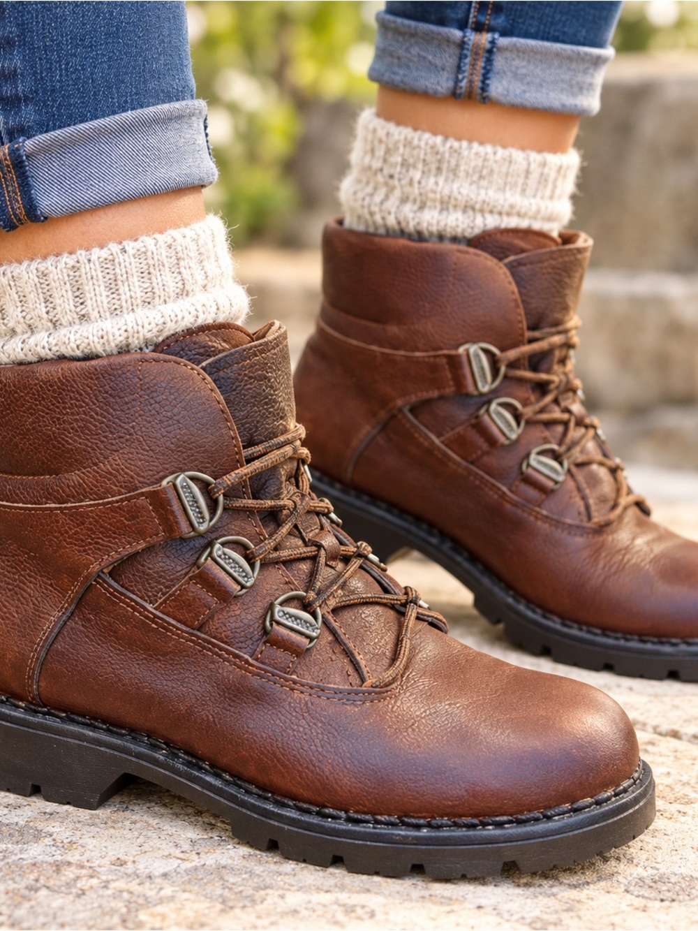 Vtg Sorel Sedona Boots Leather Lace Up Outdoor Hiking Womens 6 Made in Canada